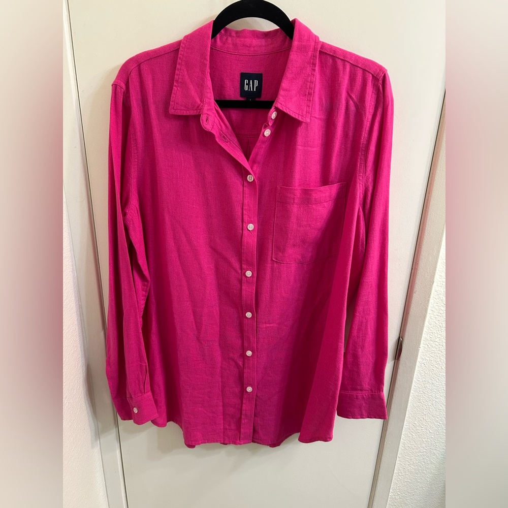 GAP Vibrant Pink Shirt, Size L